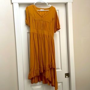 Baltic Born Midi dress - mustard color, size large, worn twice